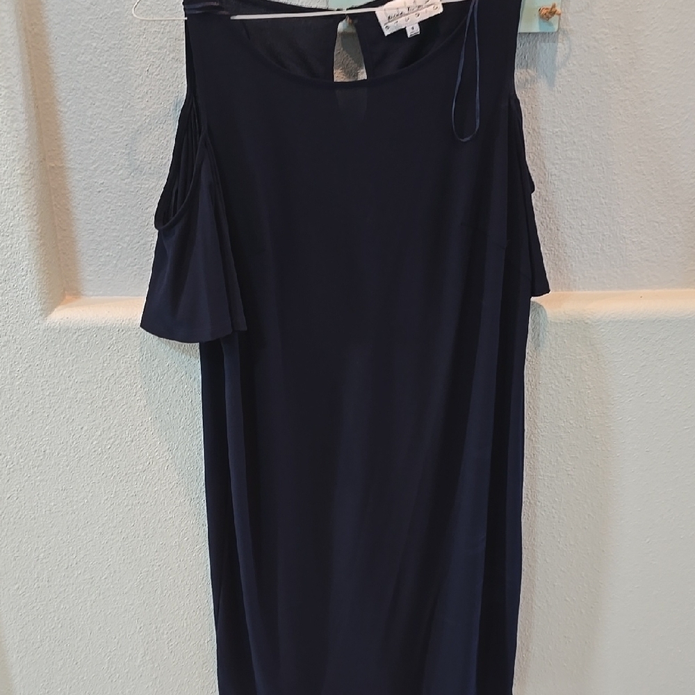 Nicole Blue One Shoulder Sheath Dress